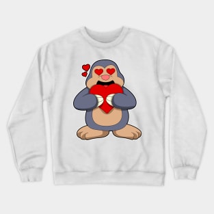 Mole with Heart Crewneck Sweatshirt